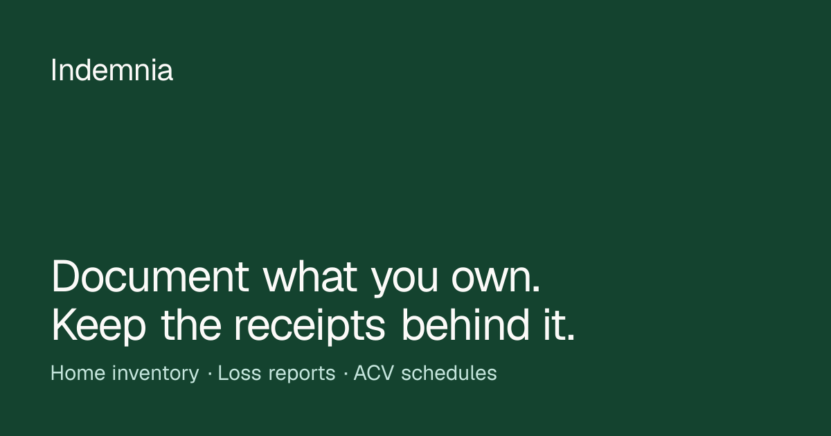 I built an app that turns your email receipts into the inventory your insurer asks for after a disas